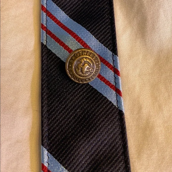 Brooks Brothers Red Fleece Button Up Shirt with Tie Ribbon Accents - Picture 7 of 7